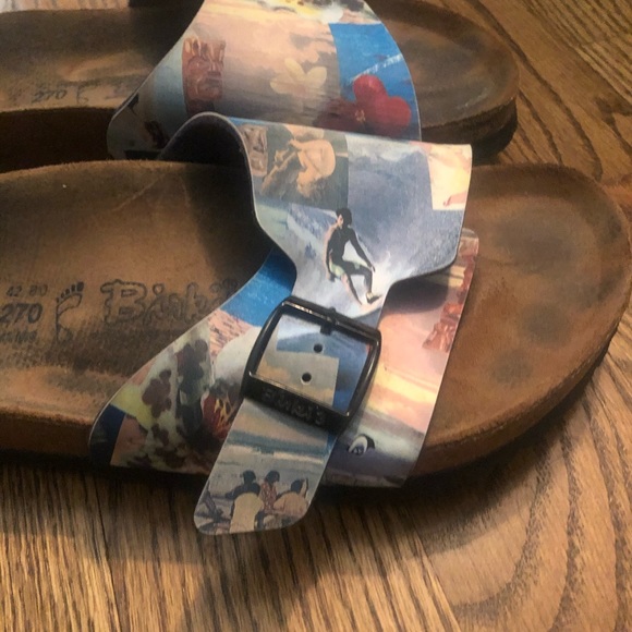 Multi colored Birkenstock slides- size 42 regular - Picture 2 of 8